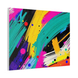 Abstract Neon Brushstroke Canvas Print — Colorful Modern Wall Art thumbnail 65
