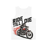 Ride Till Die Motorcycle Tank Top — Biker Skull Graphic Men’s Tank thumbnail 1