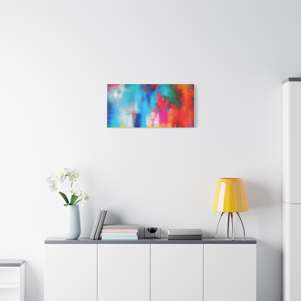 Vibrant Abstract Color Splash Matte Canvas Print