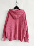 Drawstring Long Sleeve  Hooded Sweater thumbnail 4