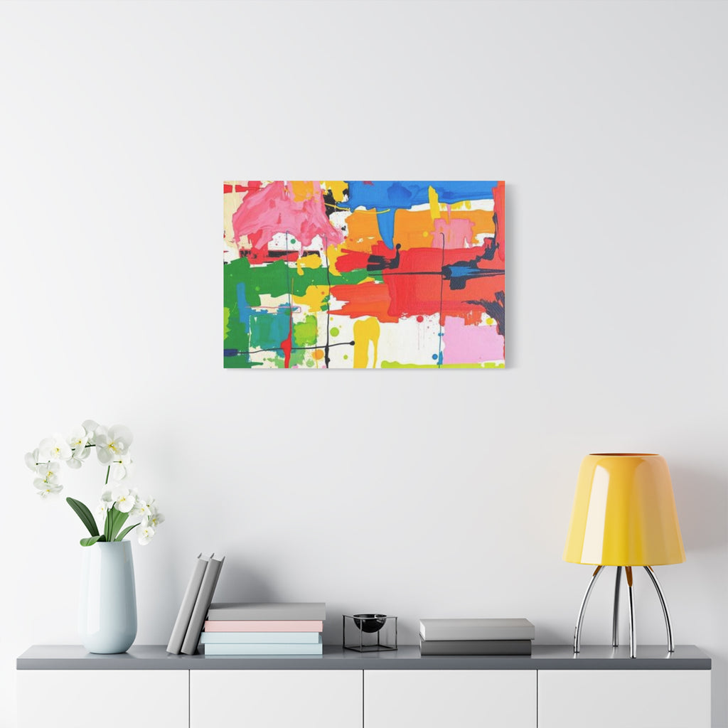 Abstract Color Splash Matte Canvas Print — Vibrant Modern Wall Art