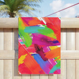 Vibrant Brushstroke Beach Towel — Colorful Abstract Paint Swatch Design thumbnail 8