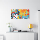 Abstract Splash Colorful Matte Canvas Wall Art – Vibrant Modern Stretched Print thumbnail 84