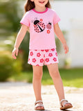 Children's Ladybug Graphic Short Sleeve Top and Shorts Set thumbnail 1