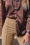 High Waist Full Length Regular Fit Pants thumbnail 7