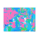 Neon Splash Abstract Canvas Print – Bright Pink & Aqua Modern Wall Art thumbnail 18