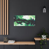 Abstract Green Brushstroke Canvas Print thumbnail 76