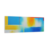 Abstract Color Field Matte Canvas Print — Vibrant Blue, Yellow & Red Stretched Wall Art thumbnail 80