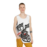 Ride Till Die Motorcycle Tank Top — Biker Skull Graphic Men’s Tank thumbnail 3