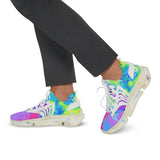 Colorful Tie-Dye Mesh Sneakers — Men's Athletic Casual Shoes thumbnail 9