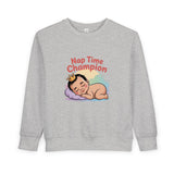 Nap Time Champion Toddler Sweatshirt — Cute Sleeping Baby Graphic thumbnail 2