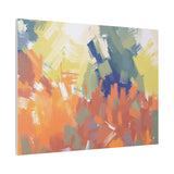 Abstract Colorful Brushstroke Matte Canvas Wall Art – Vibrant Orange & Green Stretched Print thumbnail 72