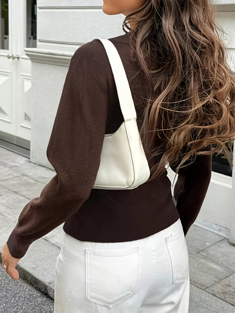Single-Button Fitted Cardigan