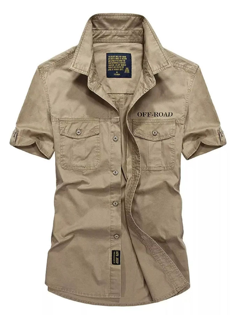 Men's Plus Size Casual Short-Sleeve Shirt