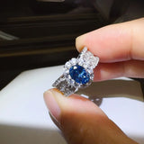 1 Carat Moissanite Zircon 925 Sterling Silver Ring thumbnail 4