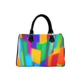 Abstract Art Barrel Type Handbag – Canvas & PU Leather Printed Handbag thumbnail 3