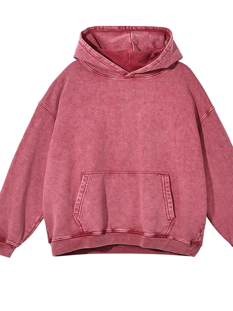 Men's Washed Oversized Long Sleeve Hoodie