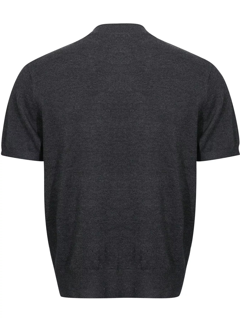 Men's Mock Neck Short Sleeve Knit Top