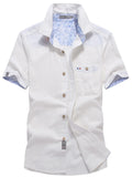 Men's Full Size Button Up Short-Sleeve Casual Shirt Plus Size thumbnail 4