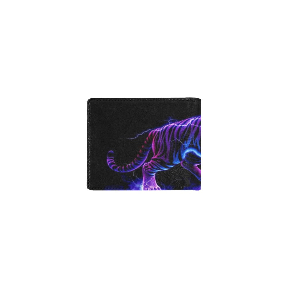 Neon Tiger Black Bifold Wallet