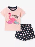 Children's Dinosaur Graphic Short Sleeve Tee and Shorts Set thumbnail 2