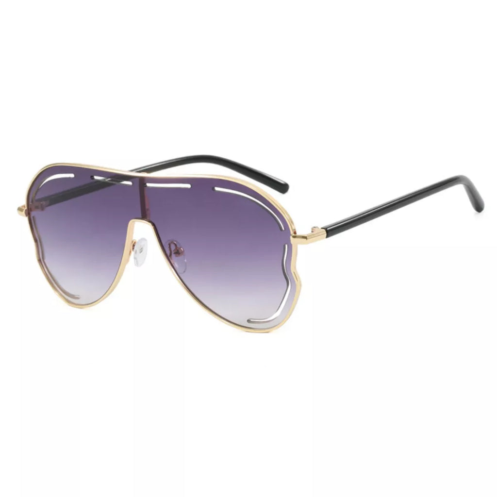 Oversized Aviator Gradient Sunglasses