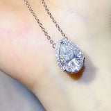 5 Carat 925 Sterling Silver Moissanite Pendant Necklace thumbnail 3