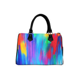 Watercolor Art Barrel Handbag – Canvas & PU Leather Printed On Demand thumbnail 4
