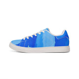 Blue Gradient Leather Sneakers — Men's Low-Top Casual Trainers thumbnail 3