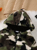 Children's Camouflage Plush Hooded Jacket thumbnail 3
