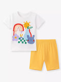 Children's Cartoon Graphic T-shirt and Shorts Set thumbnail 2
