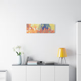 Abstract Colorful Brushstroke Matte Canvas Wall Art – Vibrant Orange & Green Stretched Print thumbnail 14