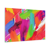 Abstract Rainbow Brushstrokes Matte Canvas Wall Art — Vibrant Stretched 1.25" thumbnail 86