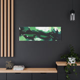 Abstract Green Brushstroke Canvas Print thumbnail 82