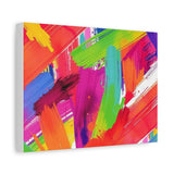 Abstract Rainbow Brushstrokes Matte Canvas Wall Art — Vibrant Stretched 1.25" thumbnail 32