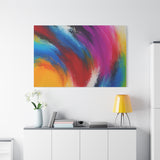 Abstract Rainbow Swirl Matte Canvas Print (Stretched) thumbnail 99