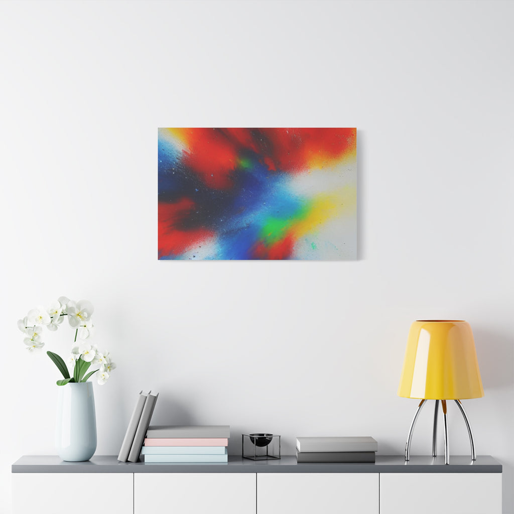 Abstract Color Burst Canvas Print — Vibrant Stretched Matte Wall Art