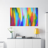 Abstract Rainbow Waves Matte Canvas Print — Vibrant Colorful Wall Art thumbnail 99