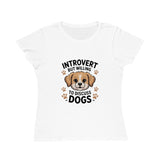 Introvert But Willing to Discuss Dogs T-Shirt — Cute Dog Lover Tee thumbnail 2