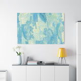 Abstract Aqua Brushstroke Canvas Print — Coastal Blue Wall Art thumbnail 99