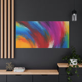 Abstract Rainbow Swirl Matte Canvas Print (Stretched) thumbnail 97