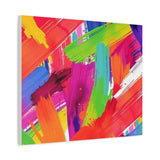 Abstract Rainbow Brushstrokes Matte Canvas Wall Art — Vibrant Stretched 1.25" thumbnail 53