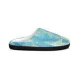Men's Blue Abstract Watercolor Indoor Slippers thumbnail 2