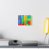 Abstract Rainbow Blocks Matte Canvas Print thumbnail 33