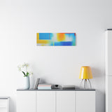 Abstract Color Field Matte Canvas Print — Vibrant Blue, Yellow & Red Stretched Wall Art thumbnail 69