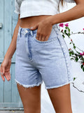 Frayed Hem Denim Shorts thumbnail 3