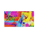 Abstract Neon Paint Brushstroke Beach Towel — Vibrant Color Splash Summer Towel thumbnail 7