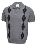 Men's Argyle Knit Short Sleeve Polo thumbnail 4