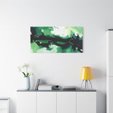 Abstract Green Brushstroke Canvas Print thumbnail 84