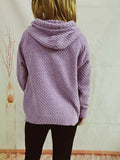Drawstring Long Sleeve  Hooded Sweater thumbnail 10